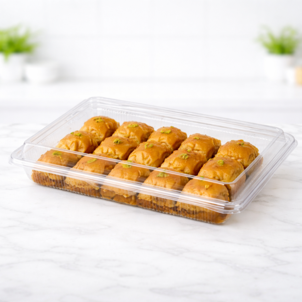 500 CC BAKLAVA KABI KENDİNDEN KAPAKLI 50'Lİ