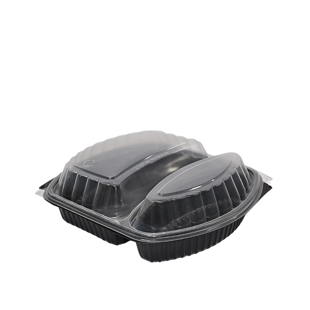 2 BÖLMELİ MİKRODALGA KAP+KAPAK SET 50'Lİ