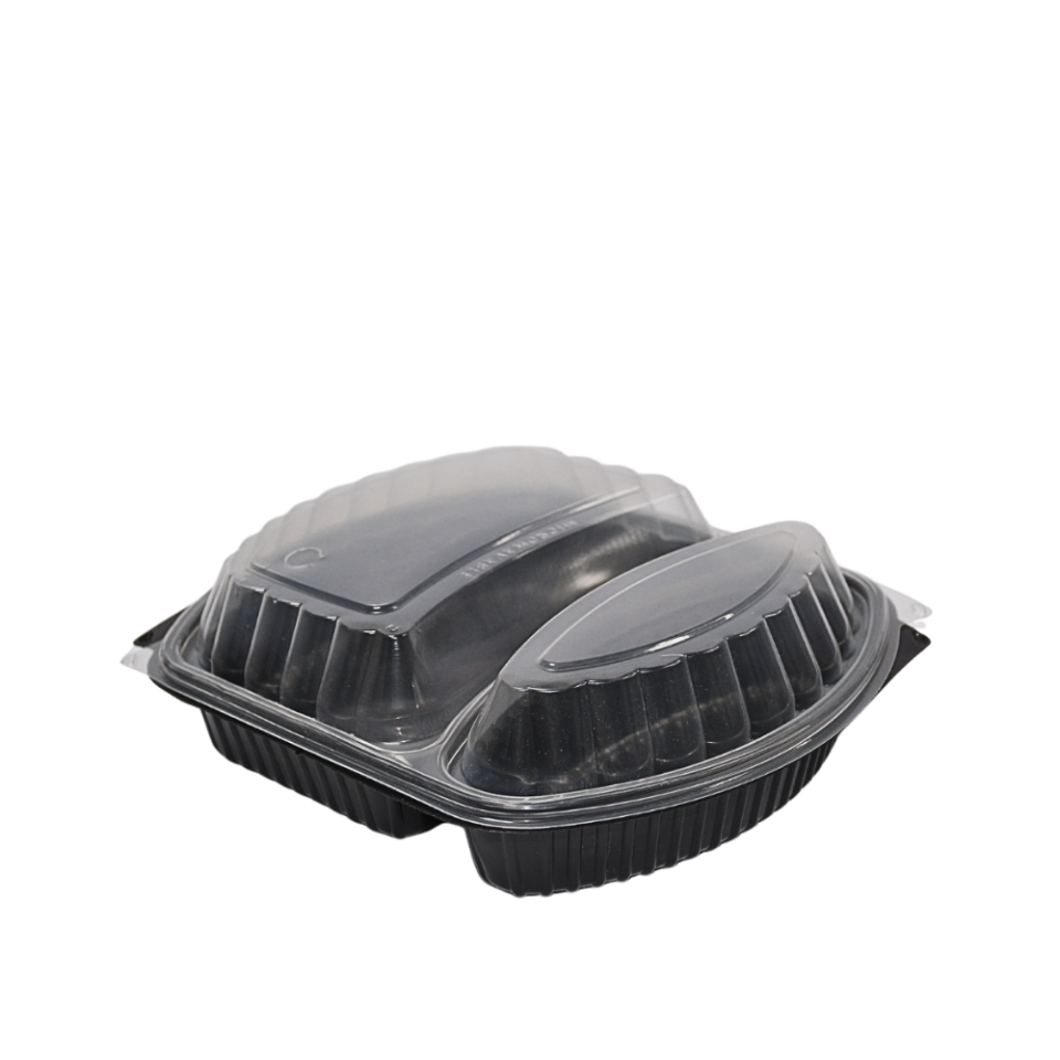 2 BÖLMELİ MİKRODALGA KAP+KAPAK SET 50'Lİ