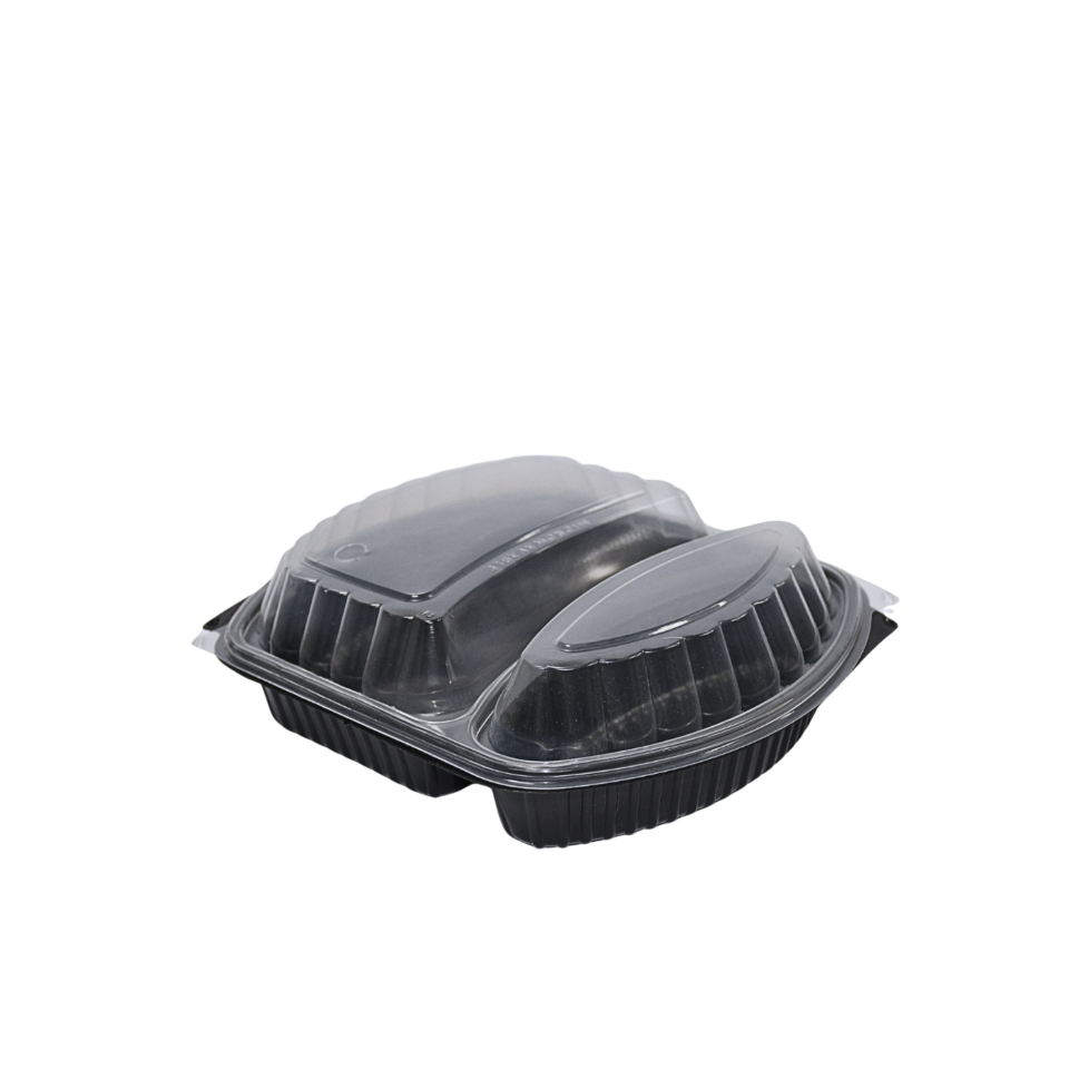 2 BÖLMELİ MİKRODALGA KAP+KAPAK SET 50'Lİ