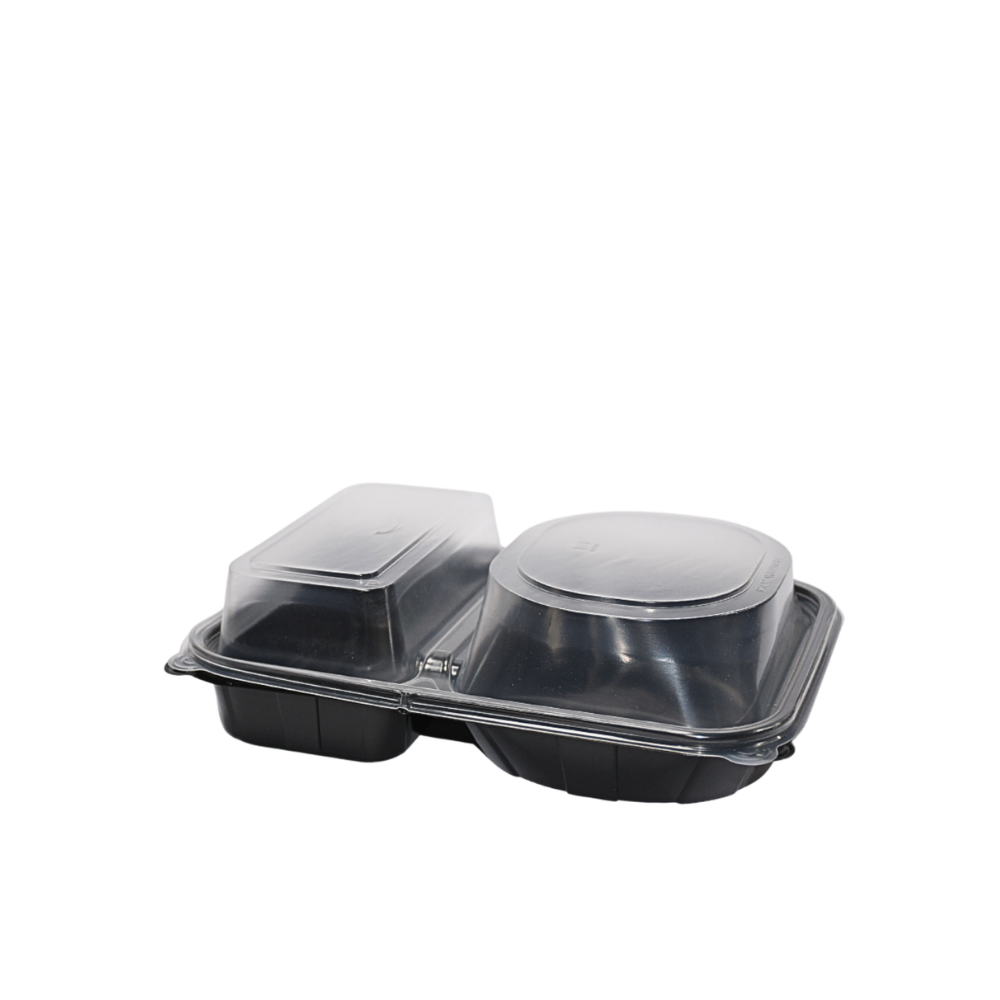 HAMBURGER 2 BÖLMELİ KAP+KAPAK SET 50'Lİ