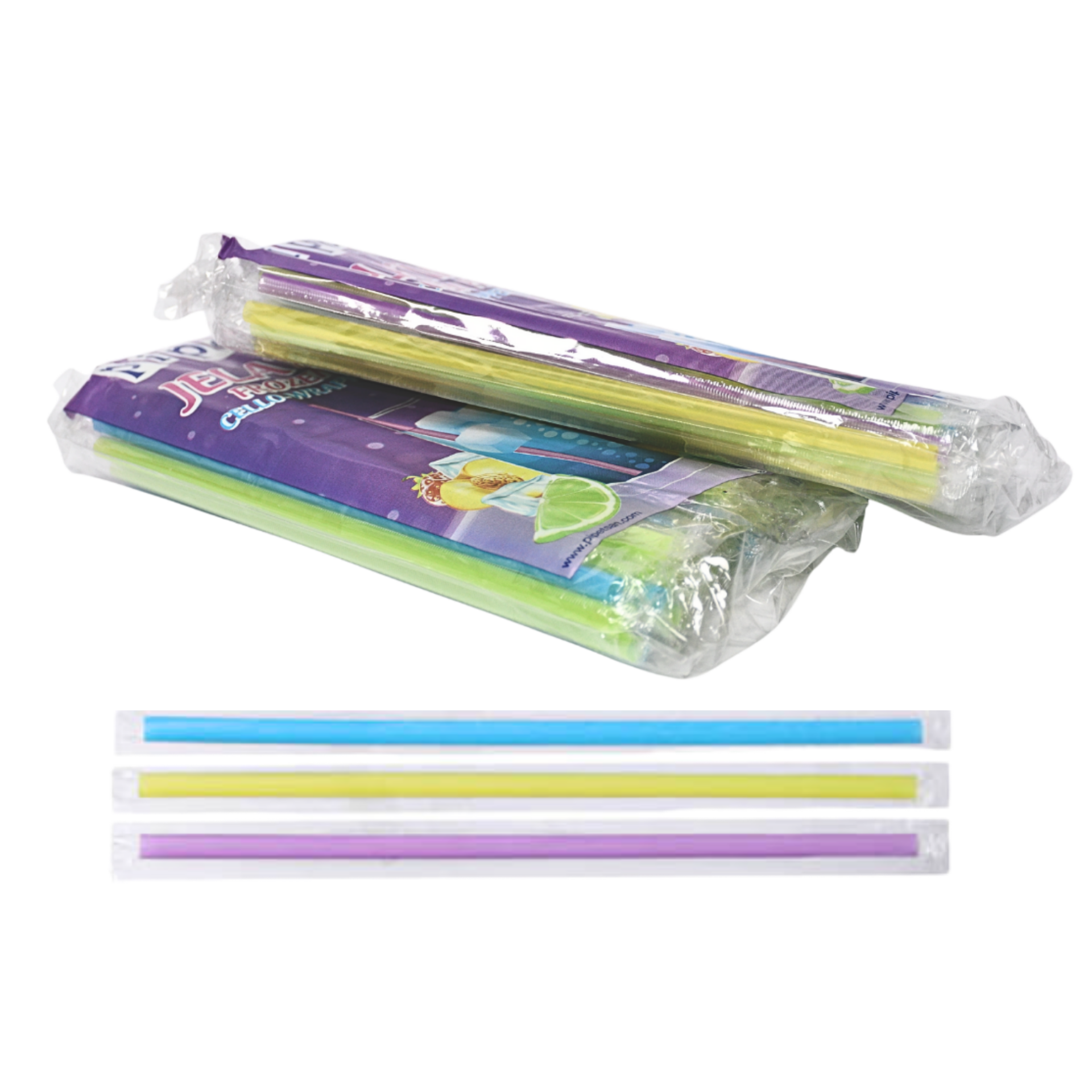 ÇİZGİLİ JELATİNLİ KÖRÜKSÜZ PİPET 50'Lİ