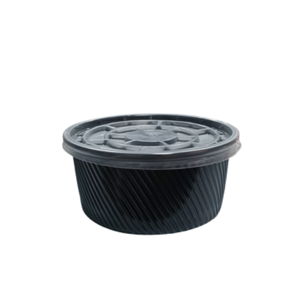 14 OZ ÇORBA KASE PP SİYAH GÖVDE 100'LÜ