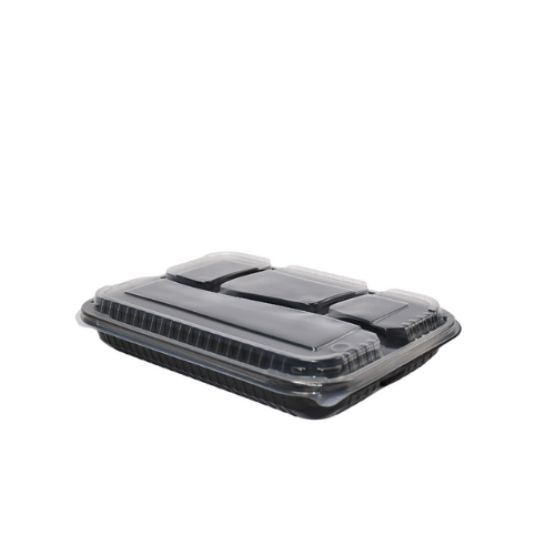 KEBAP AMBALAJ 4B SET SİYAH ALT ŞEFFAF KAPAK PP 100'LÜ