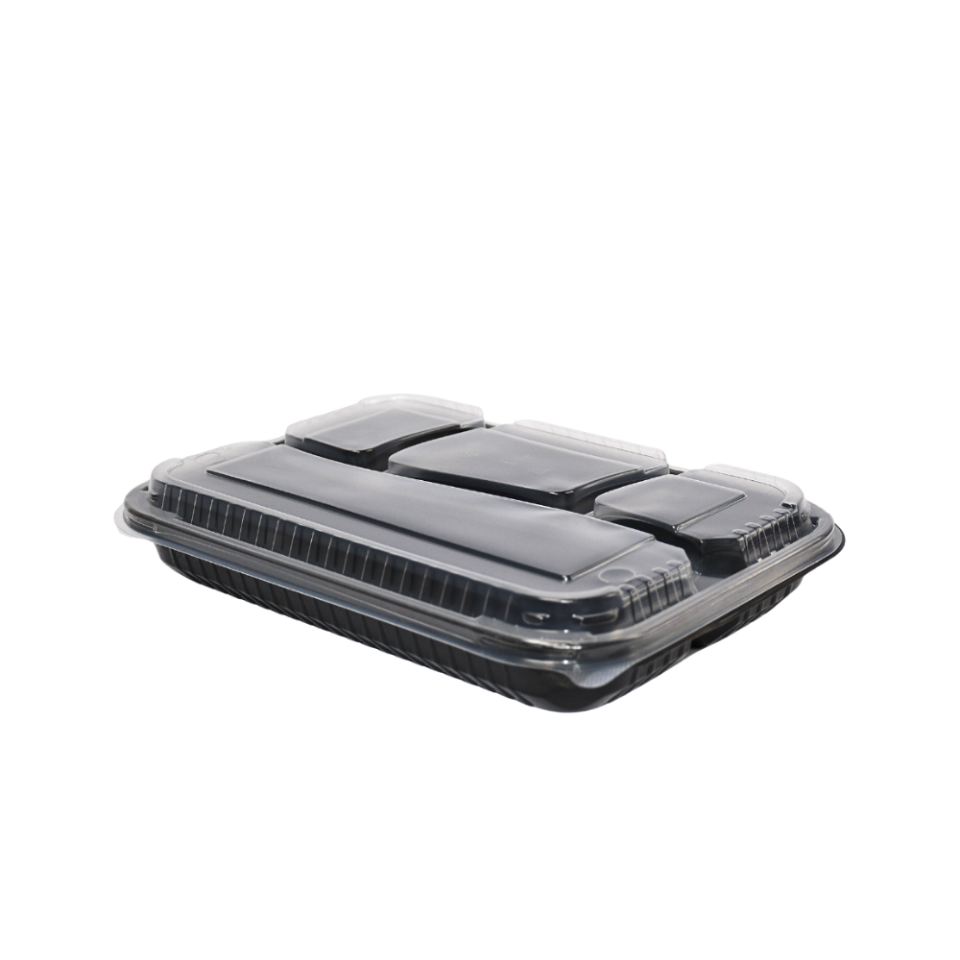 KEBAP AMBALAJ 4B SET SİYAH ALT ŞEFFAF KAPAK PP 100'LÜ